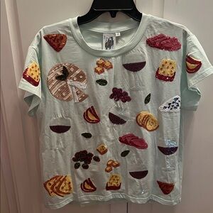 Queen 👑 of Sparkles 💖 Mint Wine & Charcuterie Tee Women's Adult size XS
